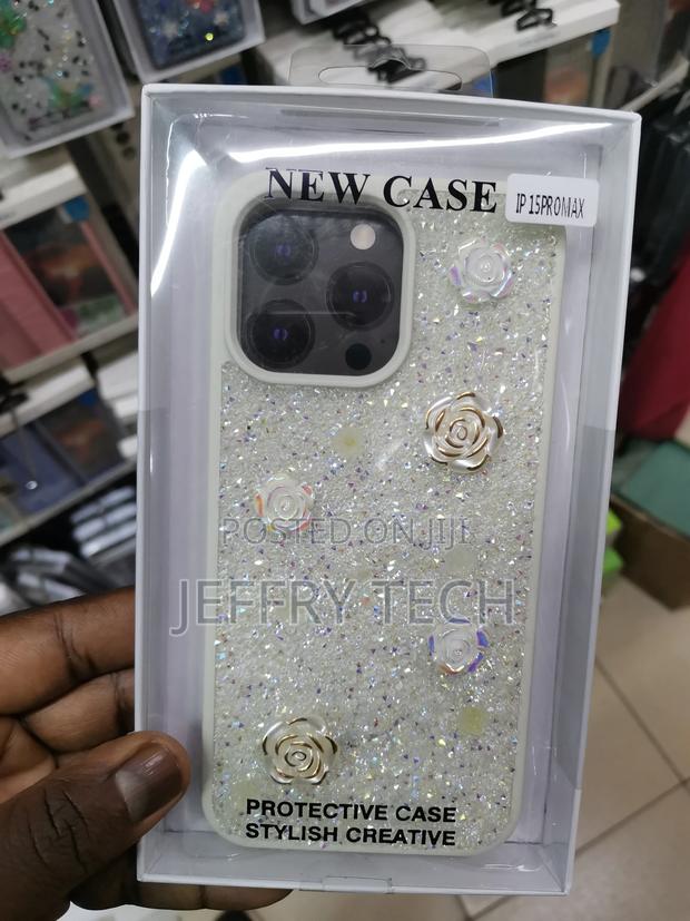 Rose Glitter Flower Phone Case - iPhone 15 Pro Max - thumbnail 3