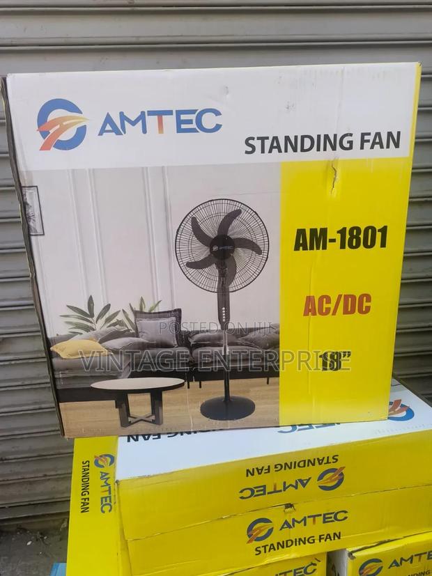 *Amtec 18 Inches AC/DC Standing Fan - main view