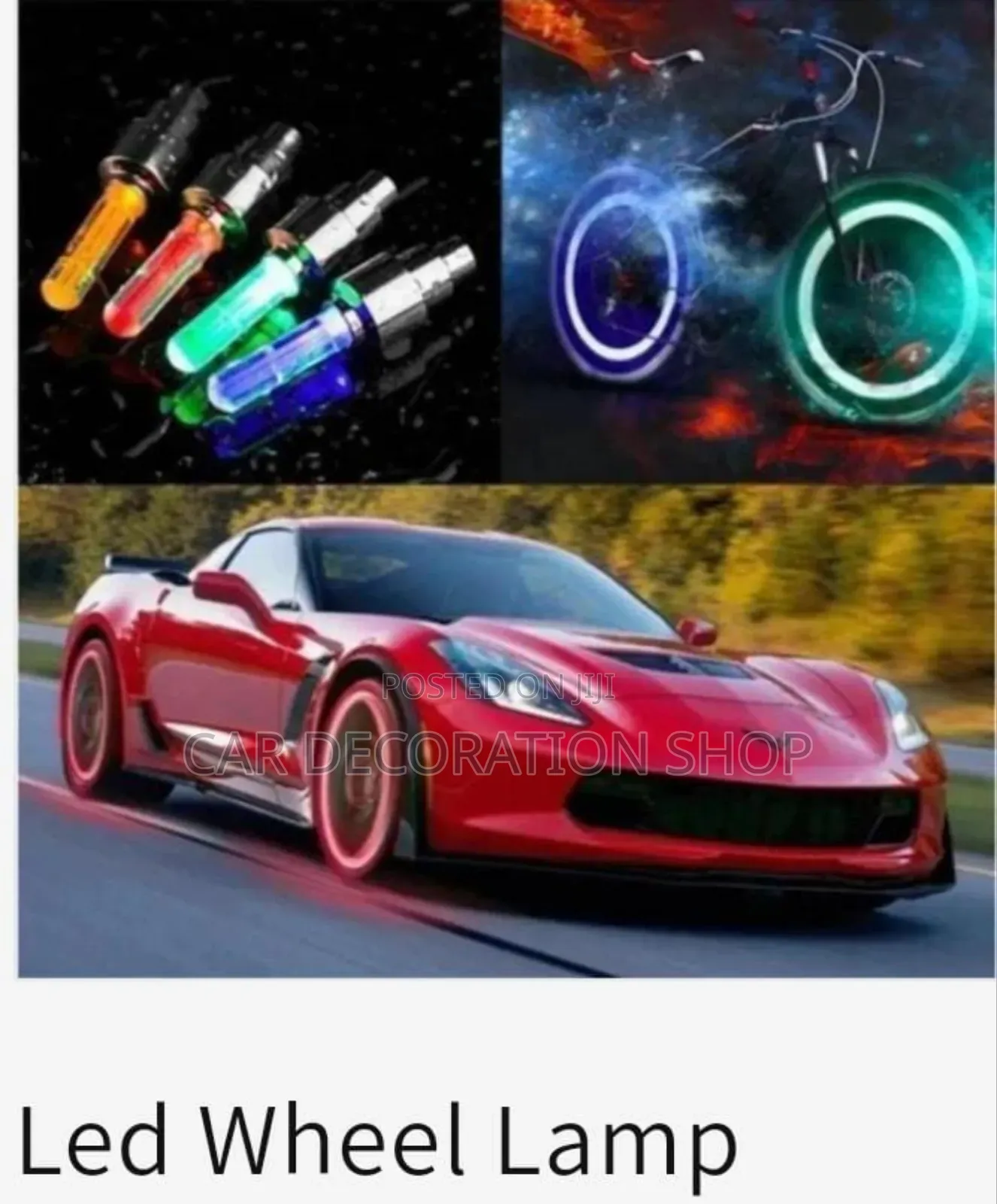 Colored 4pc Led Wheel Valve Air Caps in Colors
