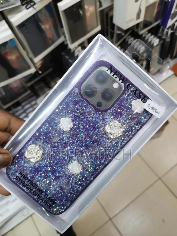 Rose Glitter Flower Cute Phone Case-Iphone 13 Pro Max-Purple - thumbnail 2