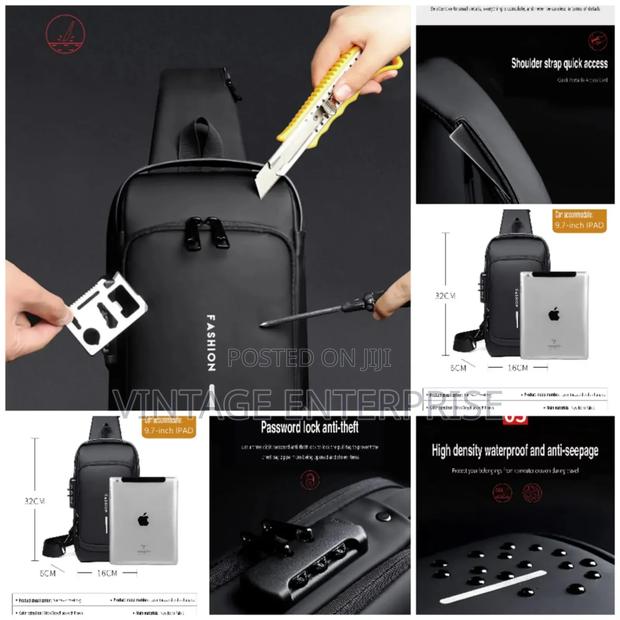 Multifunction Anti- Theft USB Shoulder /Chest Bag - main view