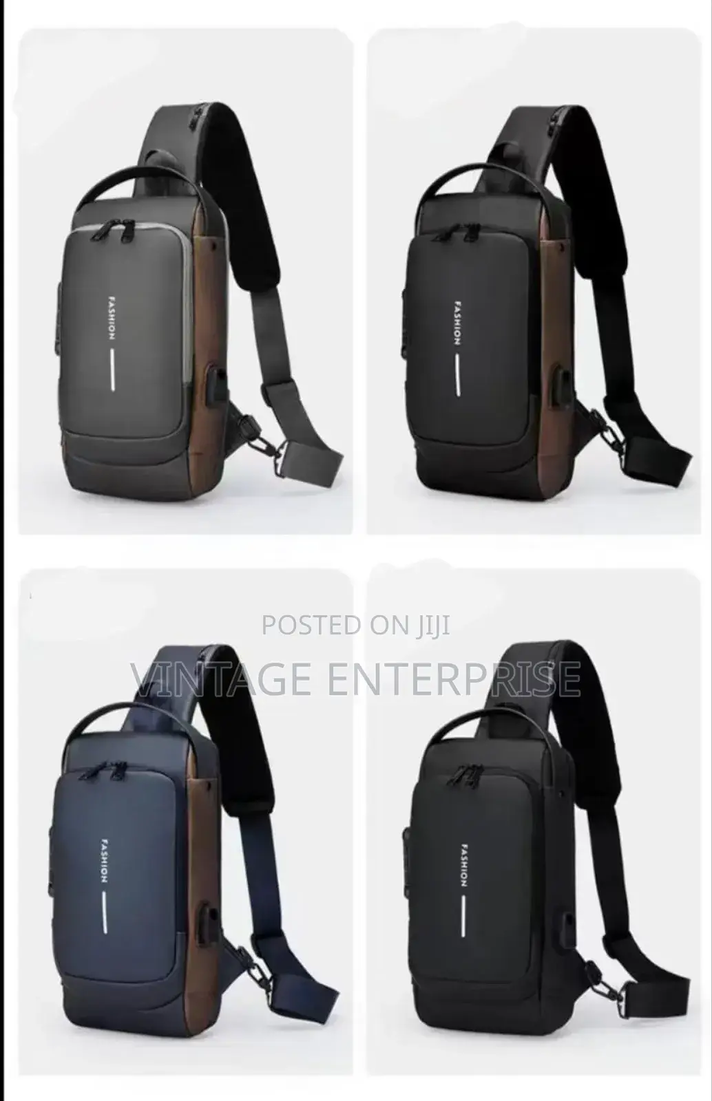 Multifunction Anti- Theft USB Shoulder /Chest Bag