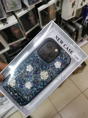 Rose Glitter Flower PC (Hard) Phone Case-Iphone 16 Pro-Black