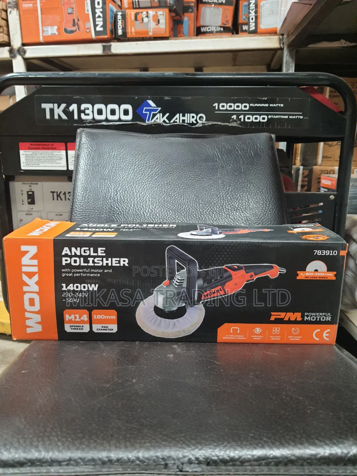 Wokin Angle Polisher/Buffing Machine, 1400w