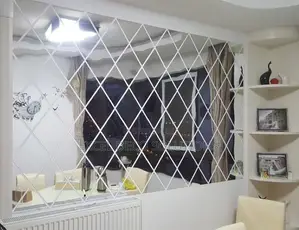Bright Spaces Self Sticking Diamond Mirrors