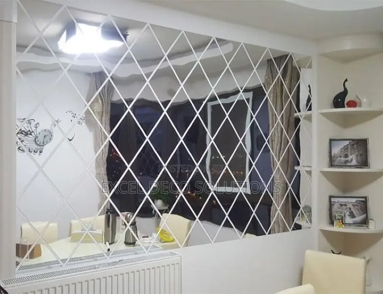 Bright Spaces Self Sticking Diamond Mirrors