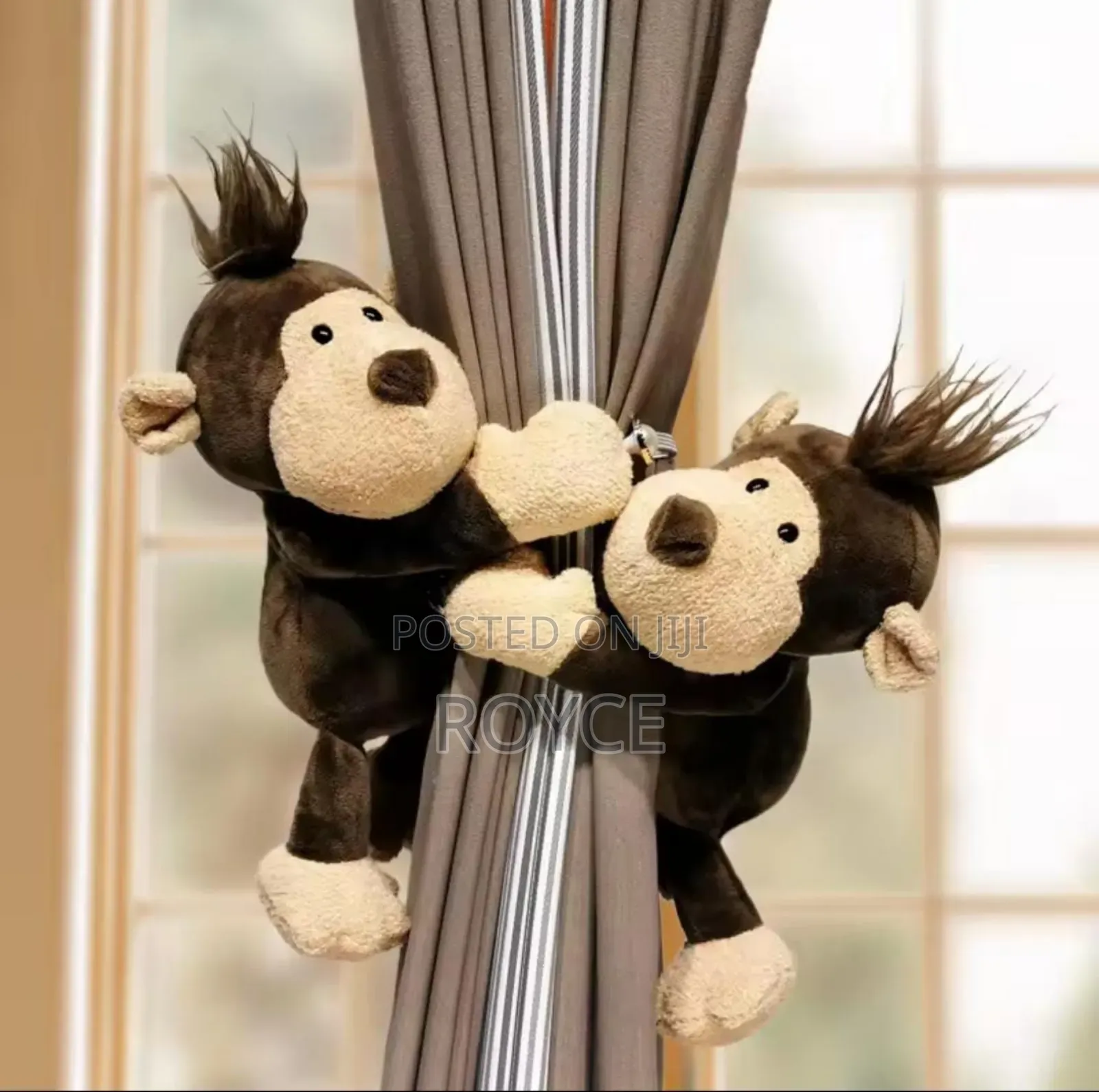 Stuffed Animal Tie Backs- (Pair)