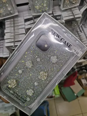 Rose Glitter Flower PC (Hard) Phone Case - iPhone 11-Beige