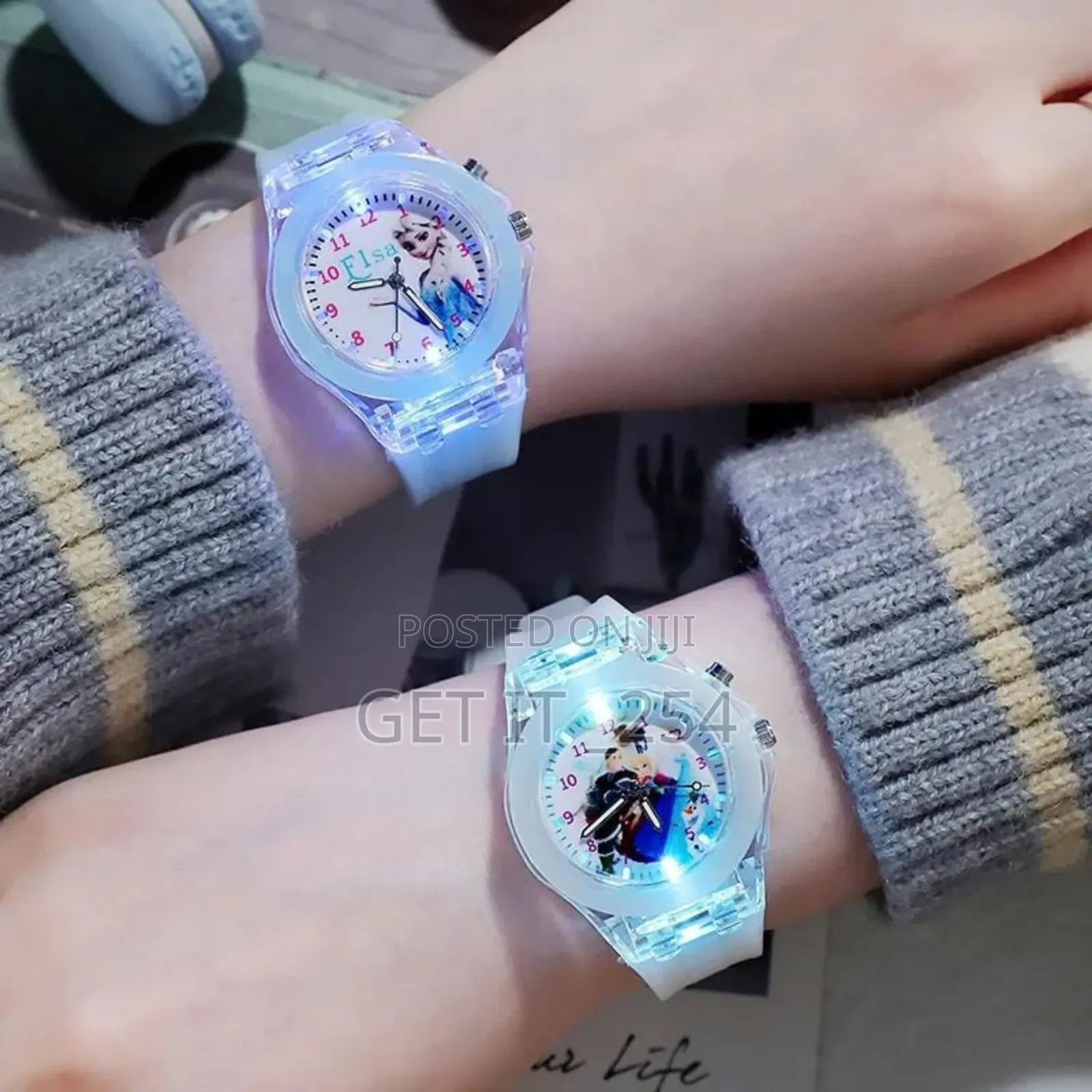 Kid's Light Watches Elsa and Spiderman Themed