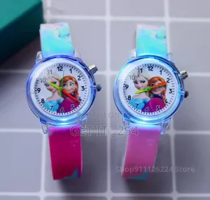 Kid's Light Watches Elsa and Spiderman Themed