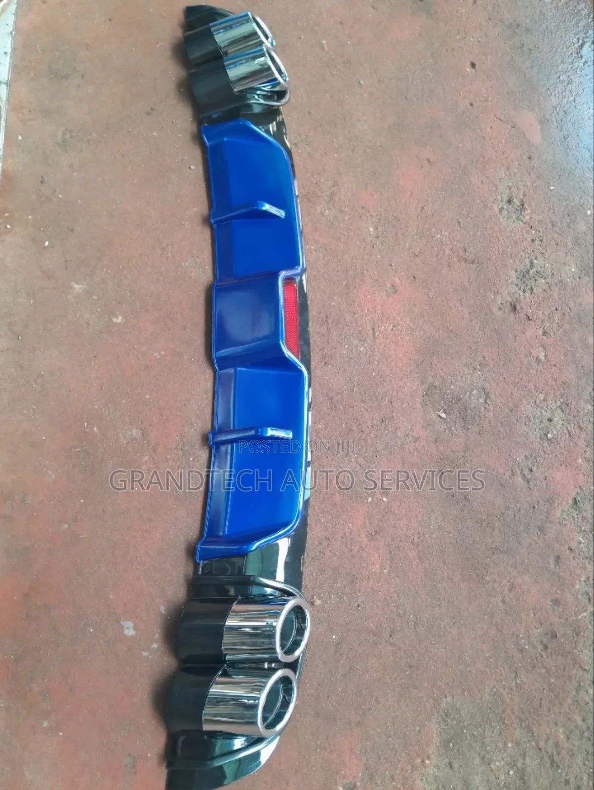 Custom Blue Rear Diffuser