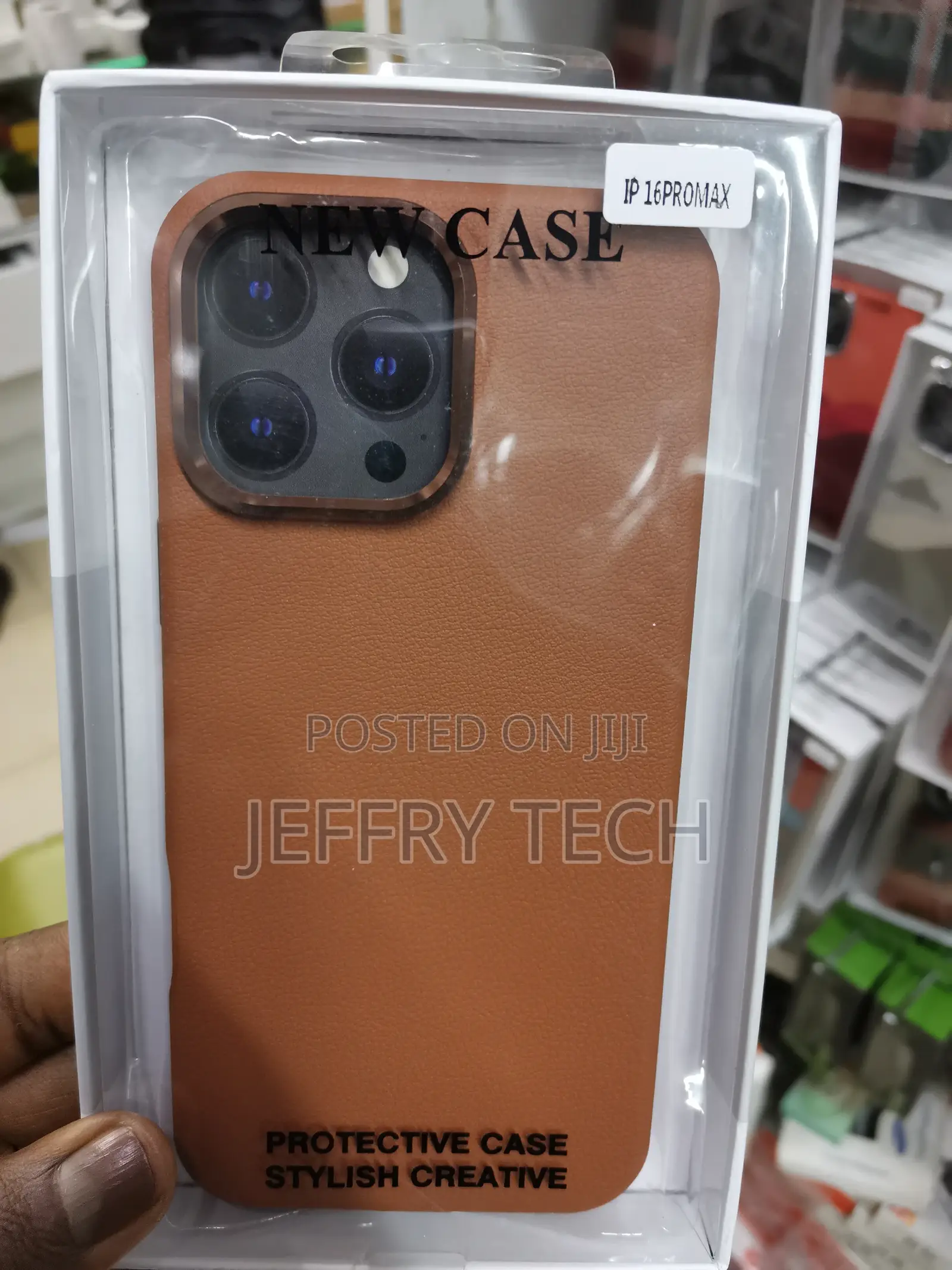 iPhone 16 Pro Max Leather Case With Camera Bump Frame