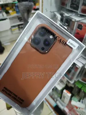 iPhone 16 Pro Max Leather Case With Camera Bump Frame