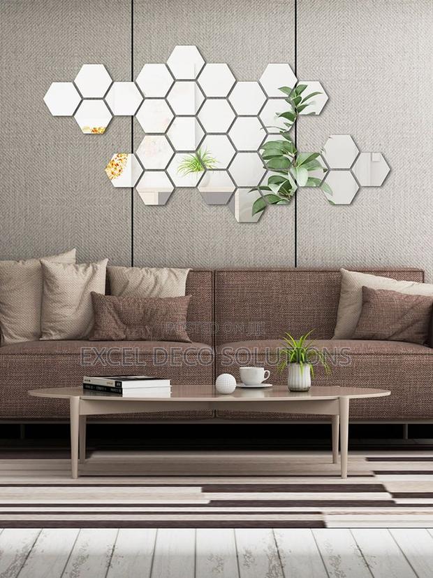 Wall Mirrors Hexagon Shapes