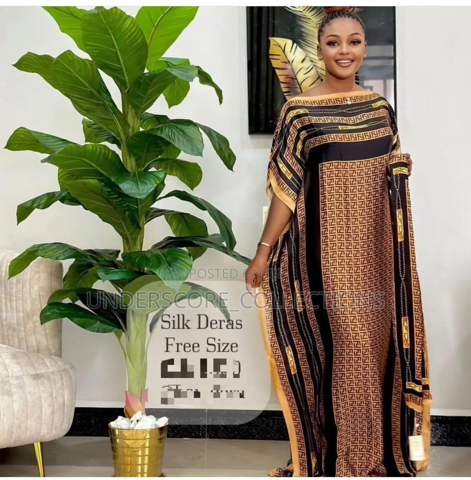 Restocked 2pc Silk Dera. Free Size.