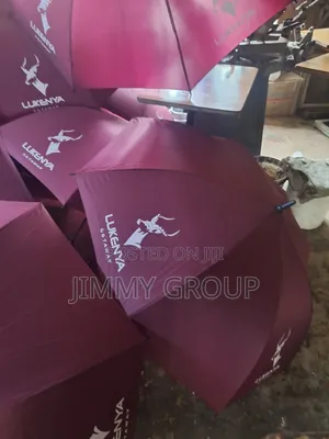 Maroon, Brown Umbrellas