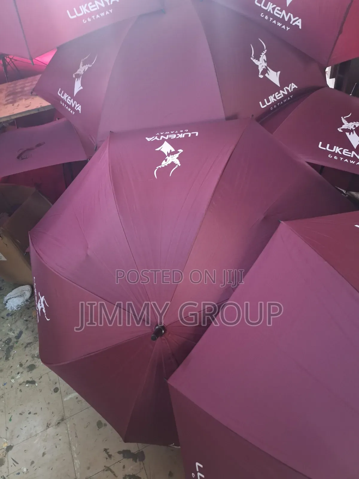 Maroon, Brown Umbrellas