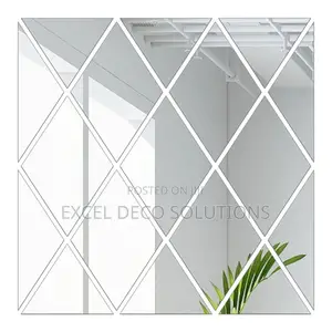 Decorative Silver Diamond Shape Mirrors
