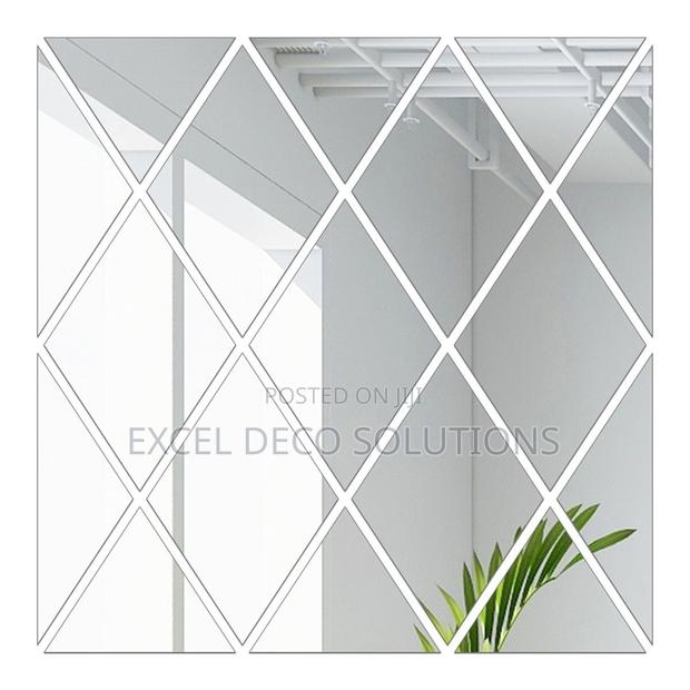 Decorative Silver Diamond Shape Mirrors