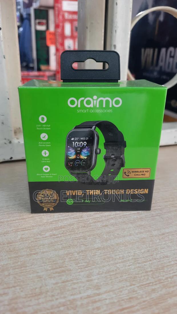 Oraimo Watch 5 Smart Watch- Black - thumbnail 3