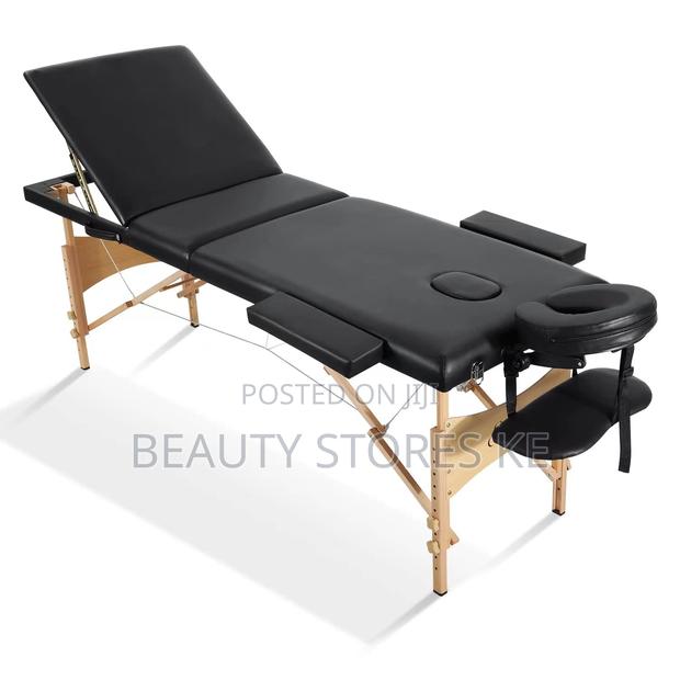 Massage Bed Black Portable