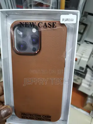 Apple iPhone 14 Pro Max Leather Case With Camera Frame