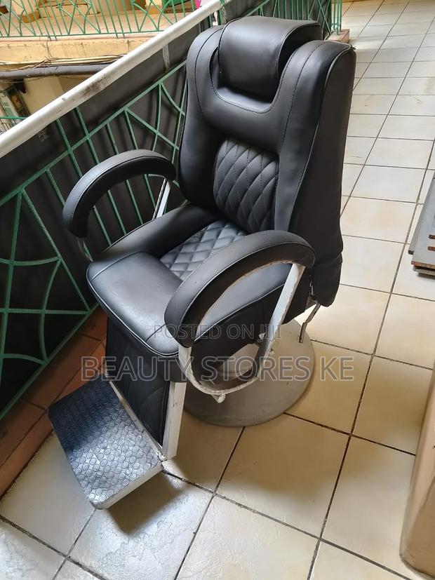 Classic Locally Made Barber Chair Black Silver