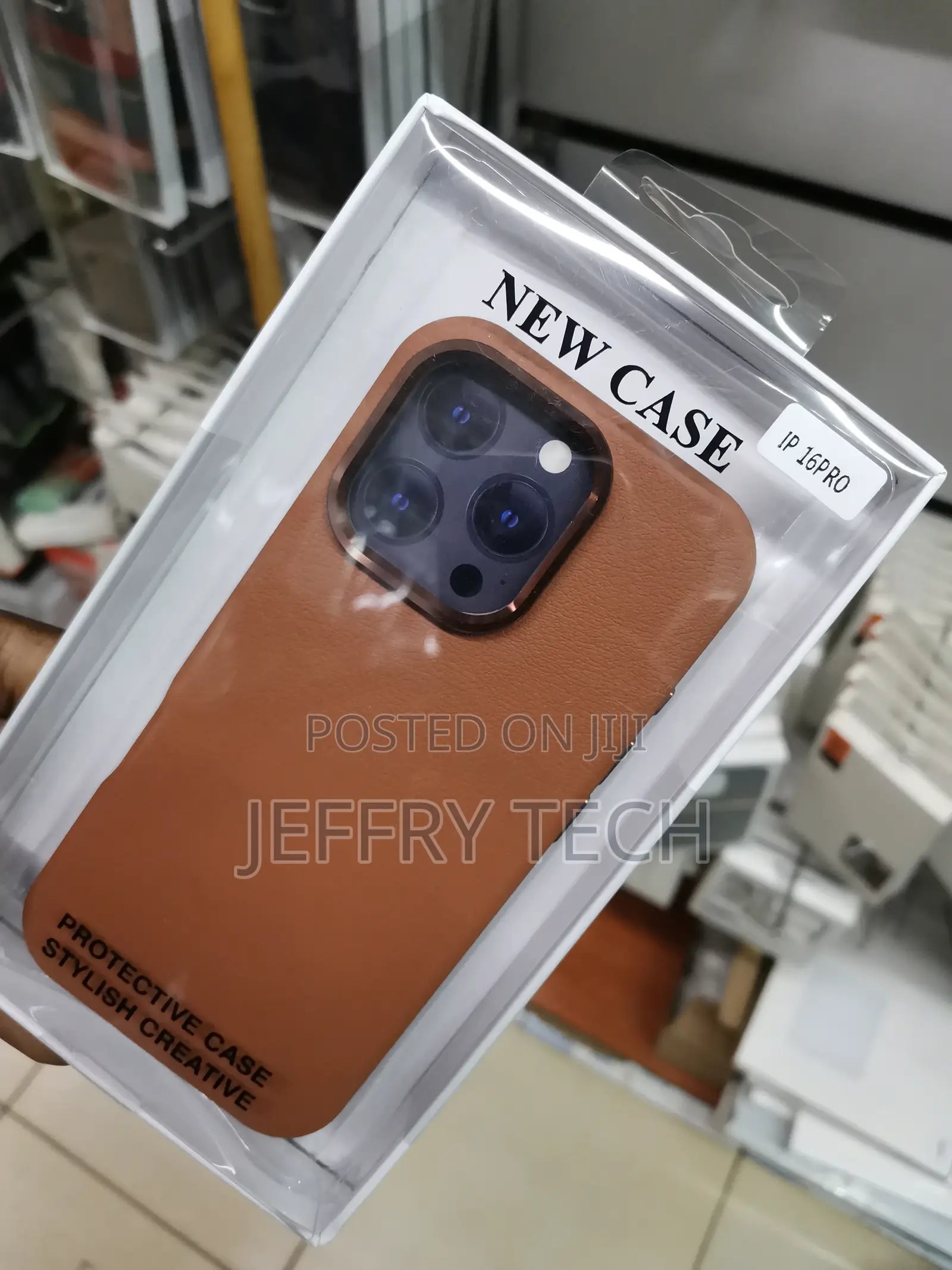 iPhone 16 Pro Leather Case With Magsafe Camera Bump Frame