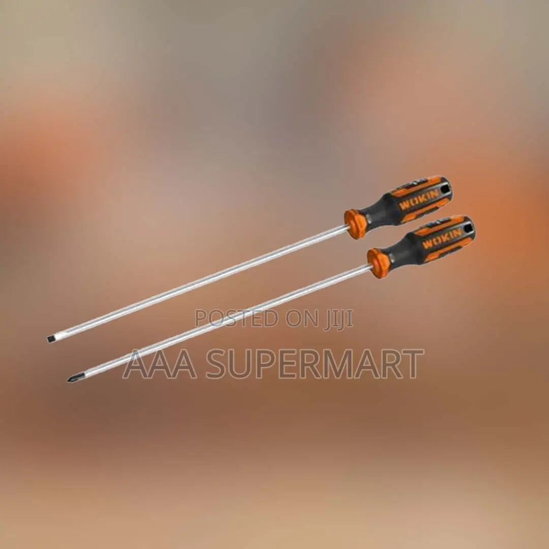 2pcs Extra-Long Screwdriver Set. Size: 6.0x300mm, Ph2x300mm