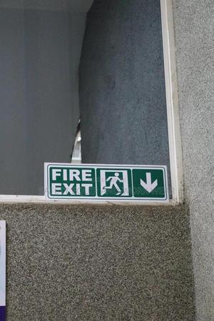Fire Exit Arrow Down Sign - thumbnail 2