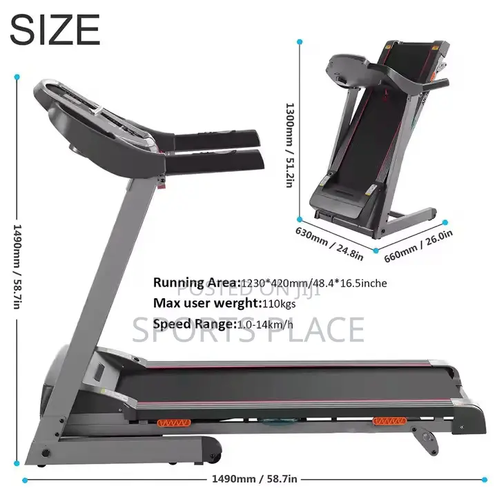 Advanced Tech Home Fitness Motorized Electric Treadmill