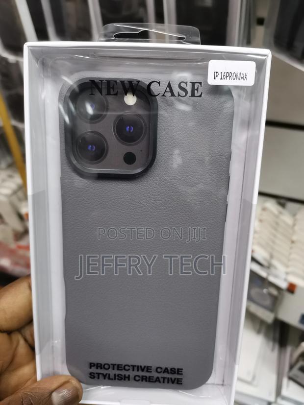 iPhone 16 Pro Max Leather Case, Magsafe, Camera Frame-Gray - main view