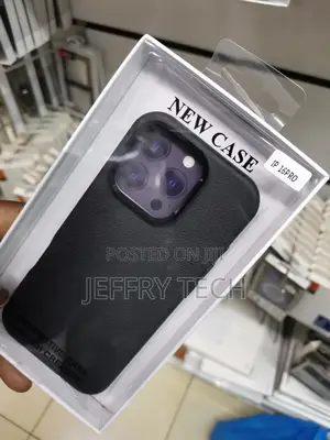 iPhone 16 Pro Max Leather Case, Magsafe,Camera Frame-Black