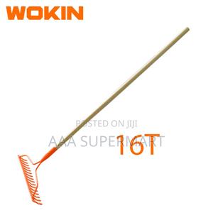 Rigid Metal Garden Rake, 16T - thumbnail 2