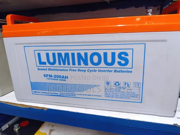 Luminous 200ah Free Maintenance Solar Battery - main view
