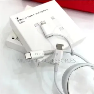 Apple 60w Braided Usb C to Type C and Lightning Data Cable