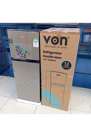 Von VRT- 138DRHX 138 Litres Double Door Fridge