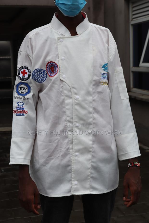 Chef Kitchen Cream Jacket Branded - main view