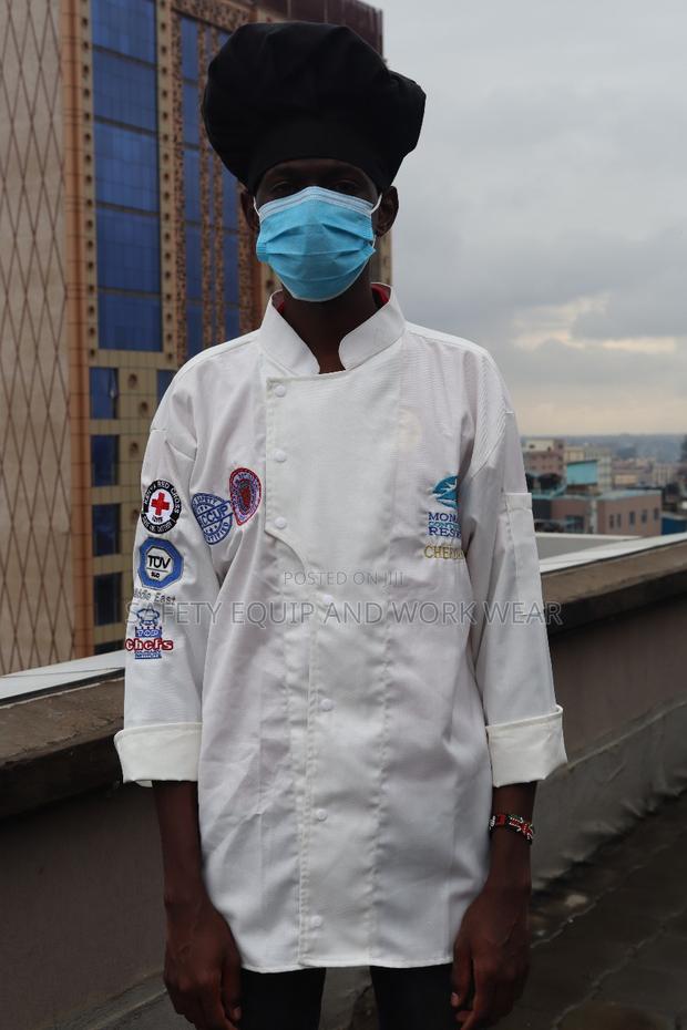 Chef Jacket(Cream) With A Black Cap - main view