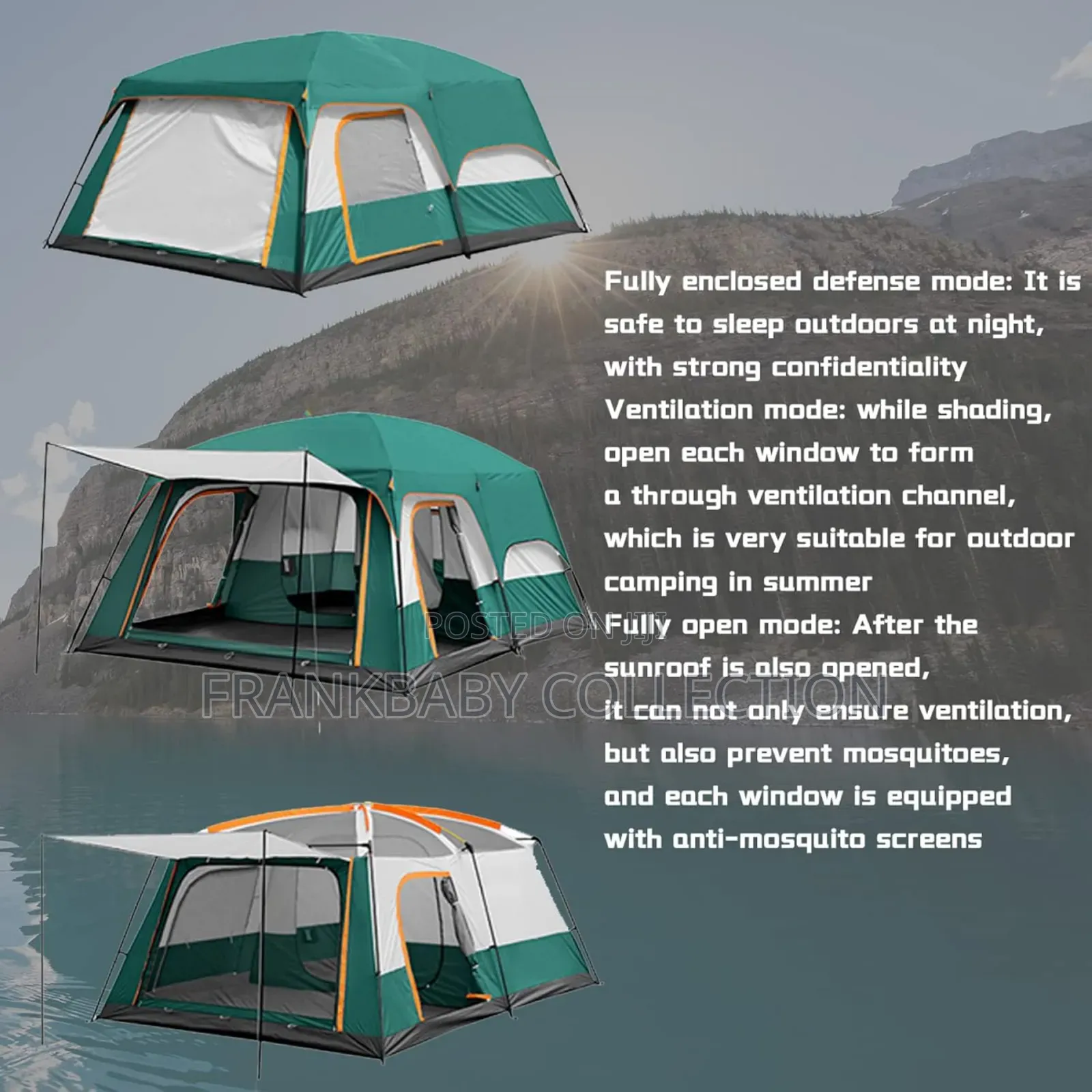 Camping Tent 5 to 10 Sun Waterproof Tent for Camping, Hiking