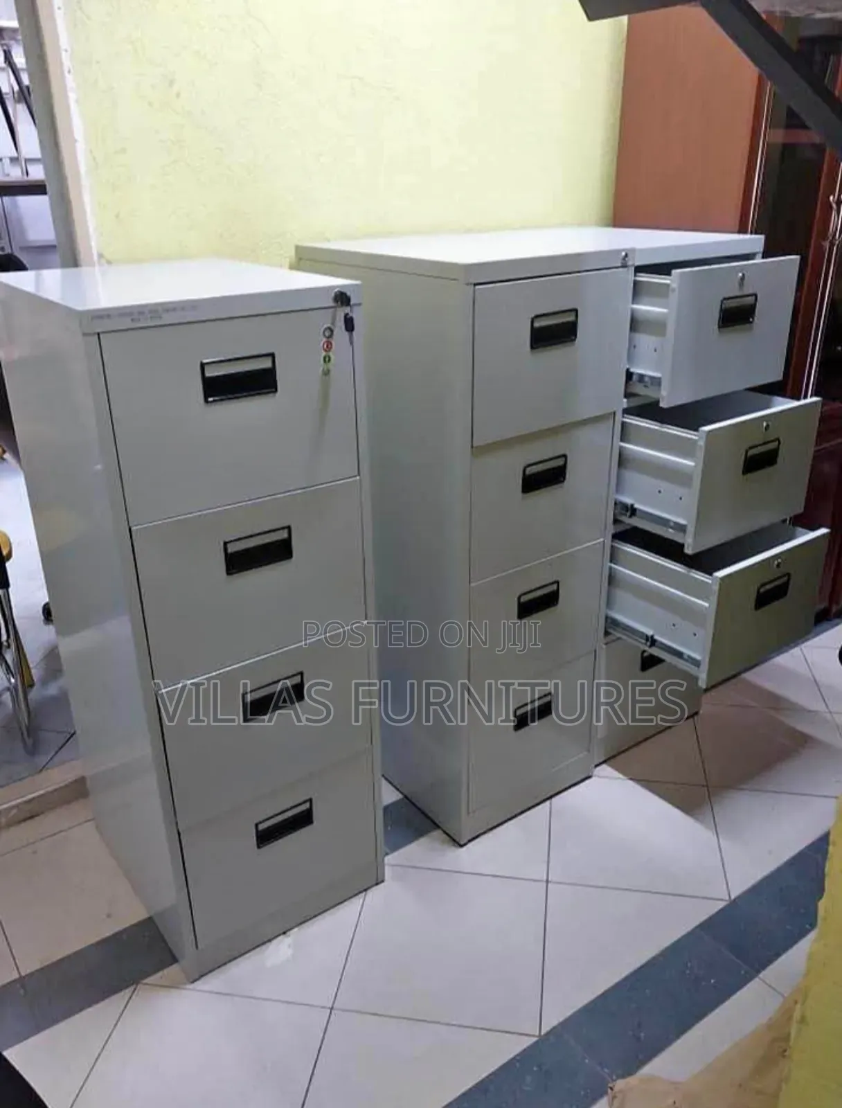 Steel 4 Drawer File Cabinet