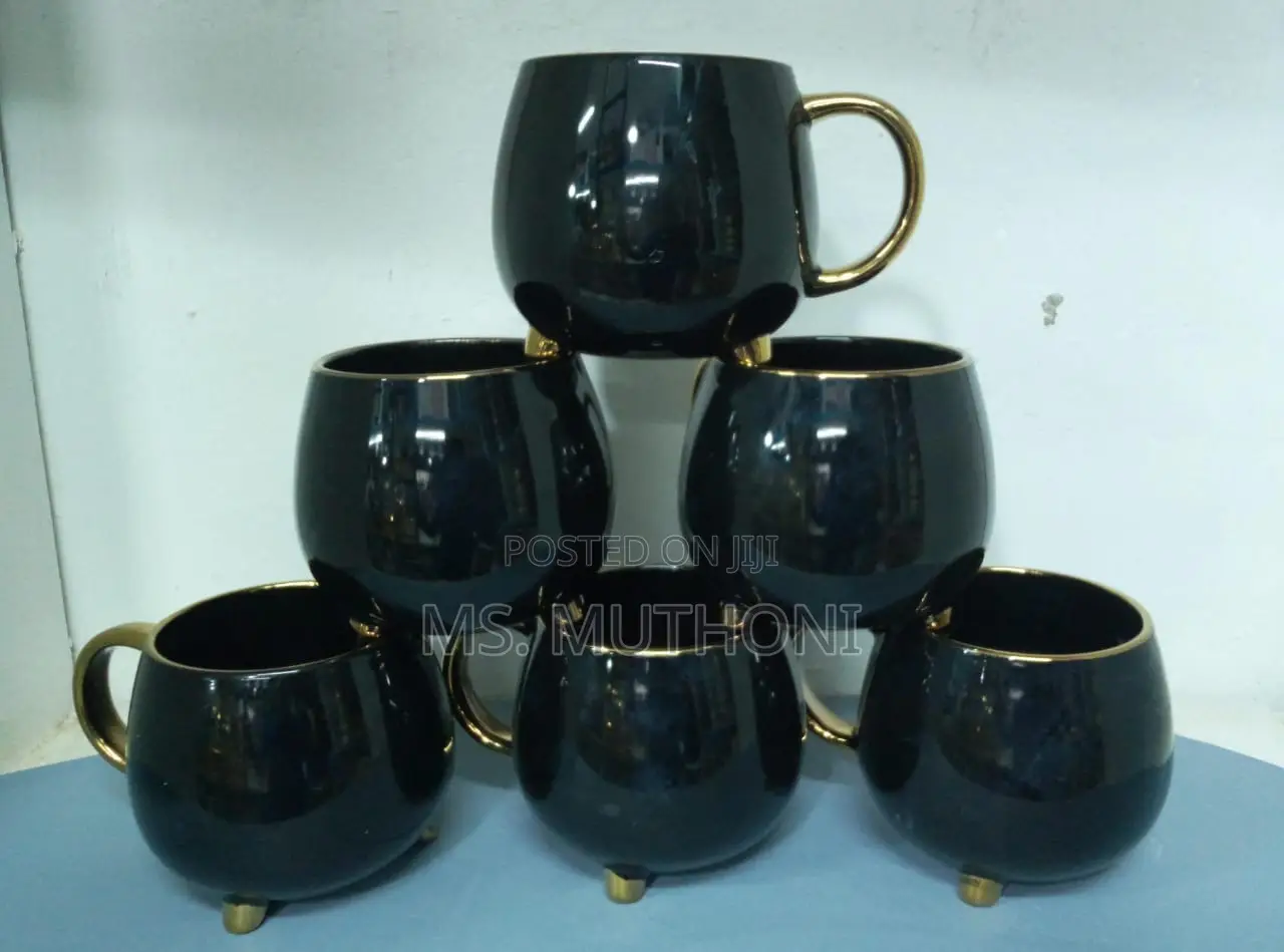 550ml Black Beauty Porcelain Coffee/ Tea Mugs.*