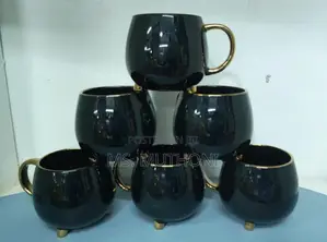 550ml Black Beauty Porcelain Coffee/ Tea Mugs.*