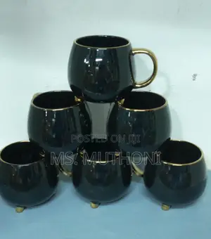 550ml Black Beauty Porcelain Coffee/ Tea Mugs.*