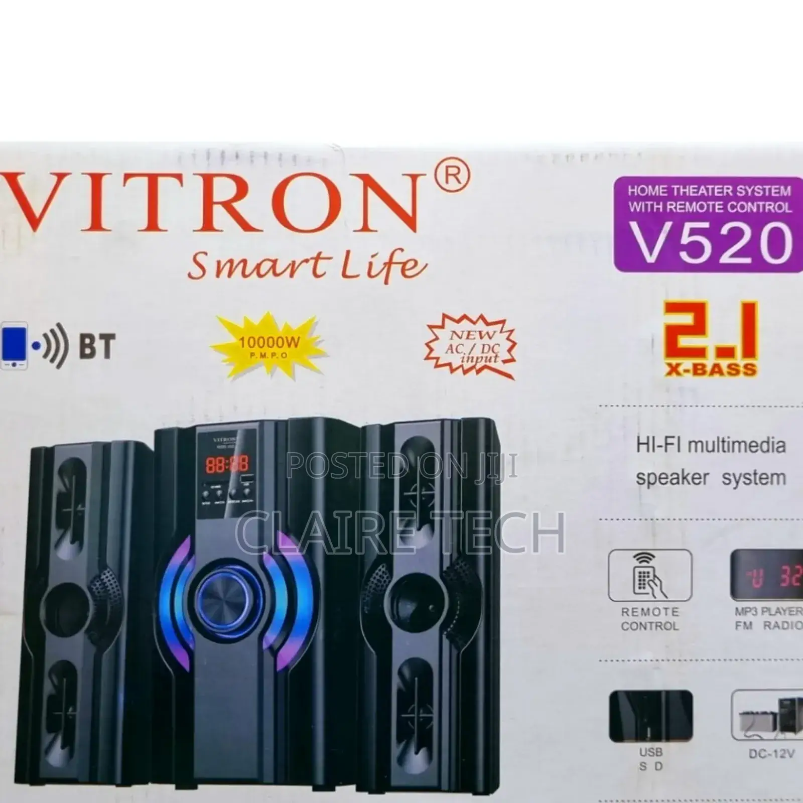 *Vitron Woofer V520 2.1 Home Theater System
