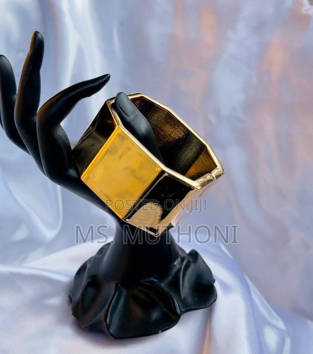 Chunky Gold Tone Bangles Available - main view