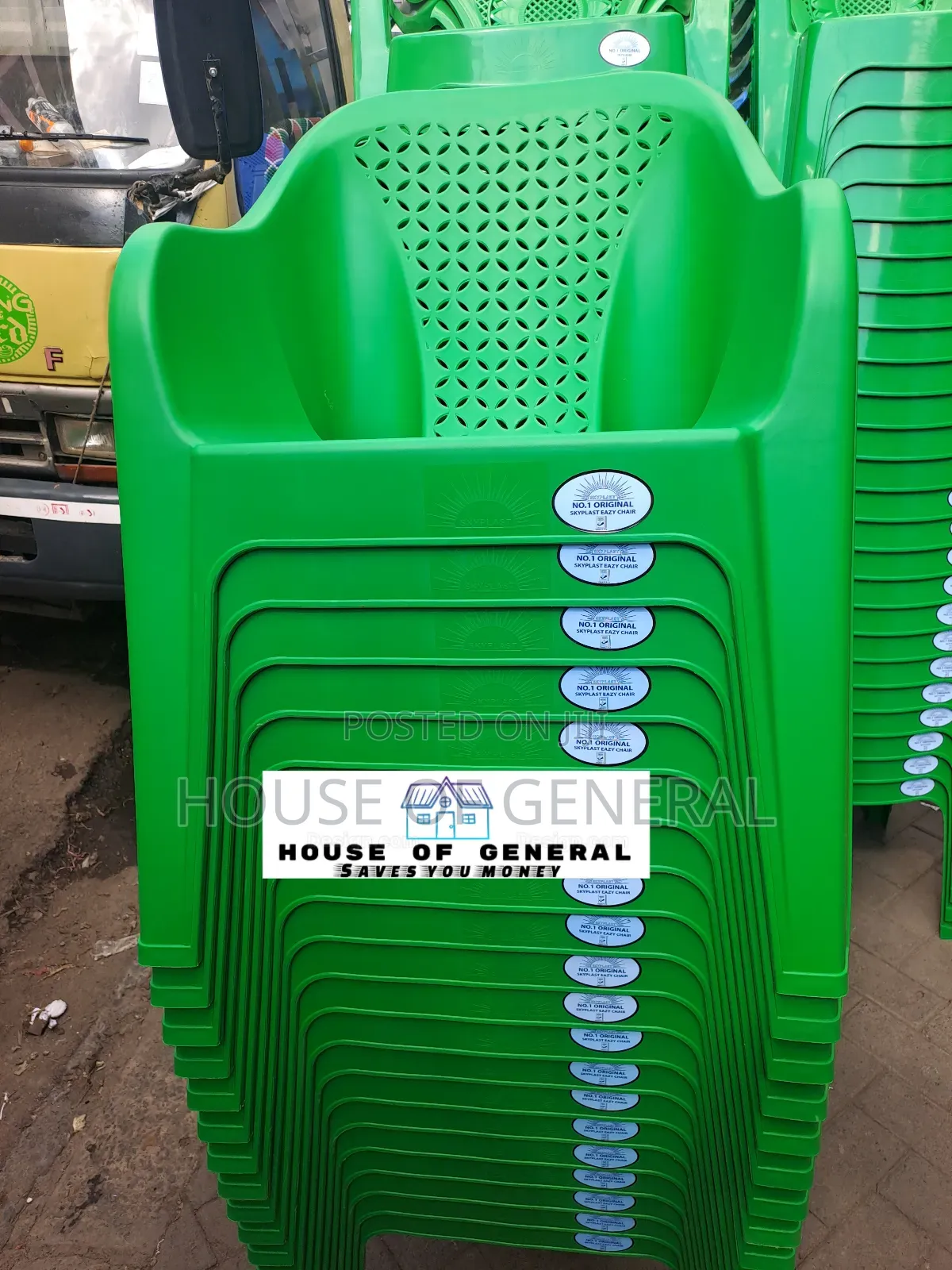 Safaricom Green Plastic Chair Skyplast Plastic Chair