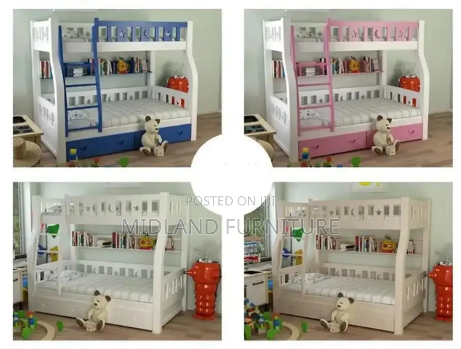 Children Wooden Double Decker Beds