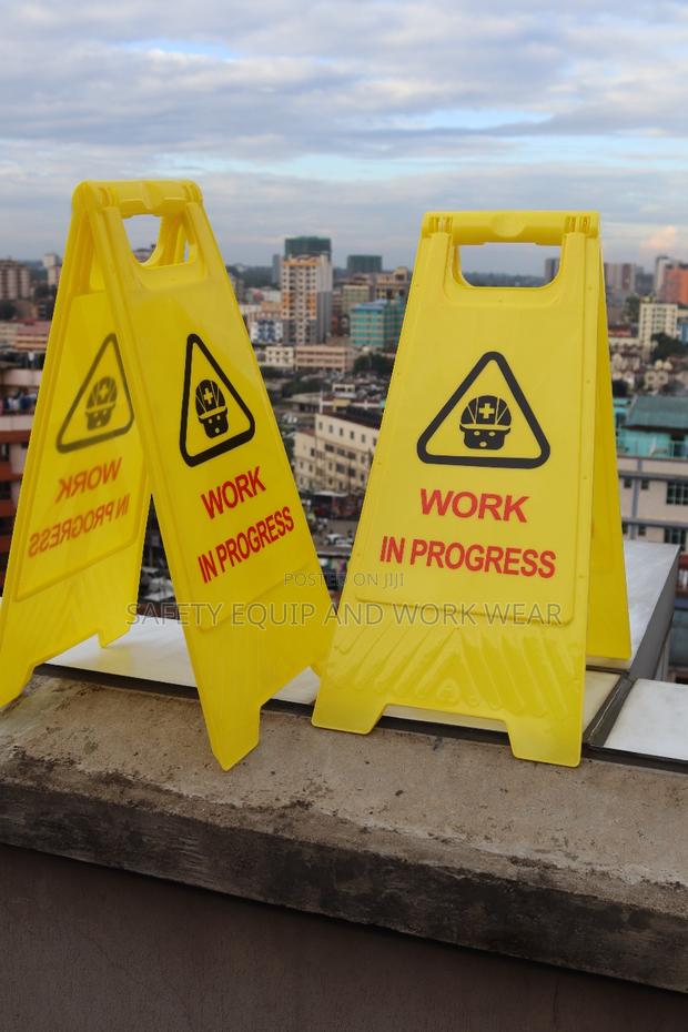 In Progress Work Signage - main view