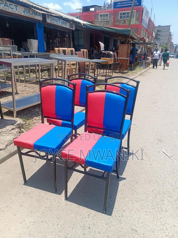 Restaurant Balls Chairs, Red And Blue.. - main view
